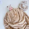 Blankets Chic Washable Warm Cartoon Bear/ Embroidery Baby Stroller Blanket For Home Infant Cloak