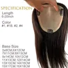 Lace Straight Hair Toppers For Women Skin Silk Base Human Topper With 3 Clips Hairpins Pieces 6 20Inch 231113