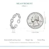 Pierścionki ślubne 925 Sterling Srebrny metalowy łańcuch Regulowany pierścionek dla kobiet srebrny mody łańcucha blokady Oświadczenie BEZPORNOŚĆ BSR274231118