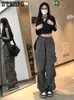 Damesbroeken capris wtempo vrouwen wijd been broek streetwear y2k Koreaanse versie Harajuku casual mode groot formaat joggers broek kleding groothandel 230417