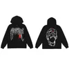 Rhude hoodie designer mens hoodie carta impressão solta manga longa hoodies moda esportes hoodie para homens mulheres de alta qualidade marca de luxo moletom tamanho dos EUA