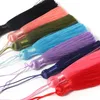 5-10 st 8 cm Tassel frans trim tillbehör för smycken som gör silkesatin tofs pensel diy örhängen hänge handgjorda hantverk dekor smycken tillverkning jewelry fynd