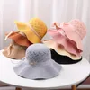 Wide Brim Hats Women's Summer Hat Fashion Bowknot Straw Ladies Beach Outdoor Sun Visors Fisherman Caps Female Bucket Panama Cap