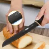 2 teile/satz Brot Messer Edelstahl Gezackten Messer Haushalts Spezielle Messer Zum Schneiden Von Brot Toast Säge Messer Sandwich Backen Werkzeuge