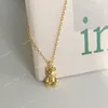 925 Sterling Silver Original 100% Teddy Bear Pendant Necklace Charm Necklaces For Women Designer Gold Neckless Jewellery Fine JewelryNecklaces