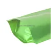 Förpackningspåsar Mattgrön aluminiumfolie Stand Up Bag Grip tätar tårskåren Dopack Mat Snack Coffee Bean Storage Pack Pouches LX4225 DH8CA
