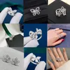 Orero anello nuziale Nuovi Graffs con designer a farfalla gioielli a forma di farfalla 925 Sterling Silver Classic White Diamonds taglia 6-8 cm Coppia di regali di Natale