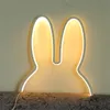 Lambalar gölgeler bebek tavşan gece ışıkları usb güçlendirilmiş LED lamba sevimli masa lambaları çocuk çocuk kızlar tatil hediye masa dekor atmosfer gece lambası 230418