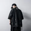 Męskie kurtki kurtki mężczyźni Summer for Hip Hop Jacker Otwarty ścieg cienki płaszcz Wstążki Japońskie luźne wiatraka streetwearmen's Męskie