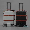 custodia per bagagli in alluminio borsa da viaggio di design valigie Moda Luxurys Uomo Donna Lettere Borsa Spinner Bagagli universali con ruote Borsoni
