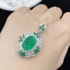 Dingle örhängen vintage 925 Sterling Silver Earring Lab Emerald Diamond Jewelry Party Wedding Drop for Women Engagement Bijou