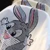 T-shirt Femme Vintage Run Rabbit Mignon Dessin Animé T-shirt Streetwear Couples Surdimensionné Lâche Été Coton Tops Harajuku Étudiants Kawaii Vêtements 230418