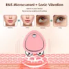 Dispositivos de cuidados com a face EMS Microcorrente Beauty Lifting Slimming Dispositivo Elimine o edema Reduza o massageador de vibração de rolos duplos 230418