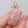 Améthyste Rose Quartz Citrine Pierre Naturelle Pendentif Irrégulier Fabrication De BijouxDIYCollier Boucle D'oreille Accessoire Cadeau Fête 25x40-30x45mm