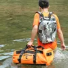 Outdoor-Taschen 30L 90L Wasserdichte Kajak Seesack Trockensattel Gepäckaufbewahrung Strand Rafting Motorradreisen Camping Schwimmen 230418