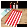 Candles Wedding Supply Red White Romantic Candles Smokeless Daily General Lighting Long Pole Power Outages Party Thanksgiving Candle W Dh5Gc