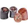 Flower Diamond Metal Herb Grinders Tobacco Grinder 4-Pieces Hand Grinding Shredder Crusher Bend Gyroscope Style With Display Packing