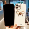 Fundas de lujo con diseño de amor y lazo para móvil, funda de silicona suave a prueba de golpes para iphone 11, 12, 13, 14 Pro Max, XS, X, XR, 7, 8 Plus, mini SE