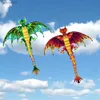 Kite acessórios kite dragão fácil de voar multicolorido fácil de voar gravação a laser pterosaurs kite para crianças venda quente l231118