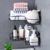 Supports De Stockage Racks 1Pc Fer Salle De Bains Étagère Douche Caddy Montage Mural Shampooing Étagères Avec Ventouse Cuisine Organisateur Accessoires 230418