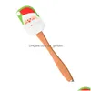 Cake Tools Christmas Sile Cream Spata Kitchen Baking Tool Beech Wood Household Mixing Drop Delivery Home Garden Dining Bar Ba Dhgarden Dhfw8