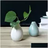 Vasen, kreative Heimdekoration, kleine Keramikvasen, moderne, einfache Wohnzimmer-Dekoration, trockene Blumen, dekorative Gegenstände, Ornament, Mini-Vase, Tropfen, Dh7Uj