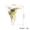 Pins Broches Prachtige Phoenix Broche voor Vrouwen Luxe Emaille Kleur PINs Mode Doek Tassen Accessoires Elegante Vogel Sieraden Geschenken 231118