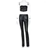 Damesbroek Hoge kwaliteit 2023 Vrouwen Streetwear -stijl vrouwelijke lente herfst sexy crop tops kleding mode blouses y2k broek goth