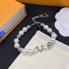Women Pearl Chain Designer Bracelet Bangle Christmas Brand Jewelry Vintage Style Sier Plated Charm Girl Elegant Design Boutique Bracelets