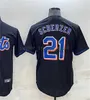 12 Francisco Lindor Baseball Jersey 20 Pete Alonso 21 Max Scherzer 48 Jacob Degrom Ed Jerseys