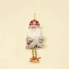 Christmas Decorations 4PCS Christmas Bell Santa Claus-Snowman-Elk-Bear Hanging Doll Ornaments Christmas Bell 231117