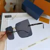 Fashion designer LOU VUT luxury Cool sunglasses 2022 New Square Frameless Trimmed Sunglasses Mesh Red Glasses Large Frame