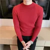 Men's Sweaters 2023 Casual Men Winter Solid Color Turtle Neck Long Sleeve Twist Knitted Slim Sweater Pullover Knitwear