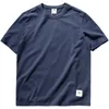 Camisetas masculinas 31100# Summer Moda masculina simples Camiseta de cor sólida de gola alta
