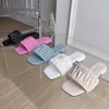 Tofflor kortfattade mysiga kikare tå kvinnor skor låga klackar avslappnade pantoufles ins zapatillas original design chinelos