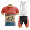 Racing Sets 2023 Vintage RIDING CLUB Cycling Jersey Set Retro Clothing Men Road Bike Shirts Suit Bicycle Pants MTB Uniform