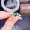 Cluster Rings Natural Diopside Ring Women's Gem Rare Noble Luxury Classic 2023 Summer Gift