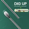 6 Pz/set Pulitore per Orecchie Earpick Sticks Strumento per la Rimozione della Cera Cura Detergente per le Orecchie Cucchiaio per la Rimozione del Cerume Curette Pulizia dell'orecchio Earpick Cura della Salute PersonaleCura dell'orecchio Bellezza