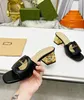 Fashion Women's Colorful Gold Thick Heel Sandals Double Letter Hollow out Slippers Beach Party Jelly Python Crocodile Ostrich Pattern Size 35-43