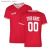 Maillot de Football rouge à collectionner pour hommes, chemises de Football vierges par Sublimation, T-shirt respirant personnalisé pour jeu d'équipe Q231118