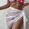Women's Swimwear Beach Bikini Wrap Skri for Women CHIFFON Concobres transpare-through-through Sconds Kaftan Sarong Swimsuit