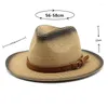 Berretti Donna Estate Cappelli di Paglia di Carta Panama Cappellini da Spiaggia a Tesa Larga UPF Protezione UV Cappello da Sole Jazz Uomo Cappelli stile Fedora e Borsalino Pieghevoli Chapeu