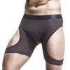 Unterhose Männer Aushöhlen Boxershorts Männliche Sport Shorts Sexy Unterwäsche Anti-Abrasive Beinausschnitt Verlängerungshose Atmungsaktiv