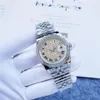 Titta på automatiska mekaniska kvinnors klockor 36mm silver armband vattentät alla rostfritt stål armband modedesigner armbandsur A21