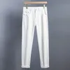 Męskie dżinsy PRDA wiosna letnia cienki jeansowy Slim Fit Europejska amerykańska marka High-end Małe proste spodnie XW6021-7