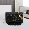 Fashion torebka luksusowa torba projektantowa torebka crossbody Black łańcuchowa torba klasyczna metalowa balowa torba na ramię