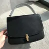 ミニマリストソフィアThe Row * Row Handbag Womens T字型メタルバックルフラップレザー豆腐バッグ