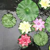 Fiori Decorativi 30 Pezzi 5 Tipi Schiuma Galleggiante Artificiale Foglie di Loto Ninfee Fogliame Finto Decorazione Stagno per Piscina Decorazione Acquario