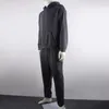 Fatos masculinos Neon Verde Estilo Moda Masculina Treino Sólido 2 Peças Manga Longa HoodyLoose Swearpants Casual Sportsuit Homens 2024 Est OMSJ 231118