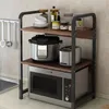 Aufbewahrungshalter Racks Küchenregale Mikrowelle Dreischichtige Haushaltsarbeitsplatte Desktop-Ofen Gewürz 230418